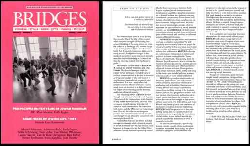 First issue of "Bridges," 1990 First issue of "Bridges," 1990