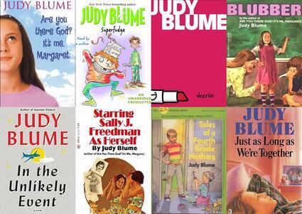 Judy Blume Book Cover Collage