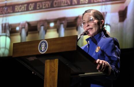 Michelle Azar as RBG in 'All Things Equal'