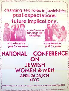 National Conference on Jewish Women & Men Poster, 1974