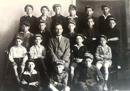 Jen Richler's grandfather school photo, Poland late 1930s