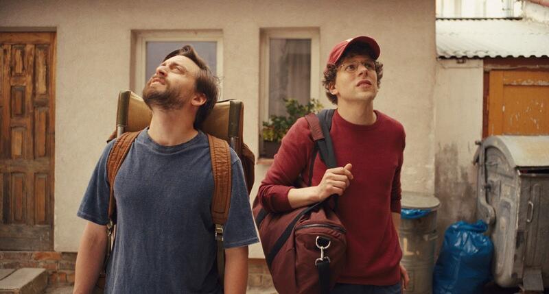 Kieran Culkin and Jesse Eisenberg in A REAL PAIN
