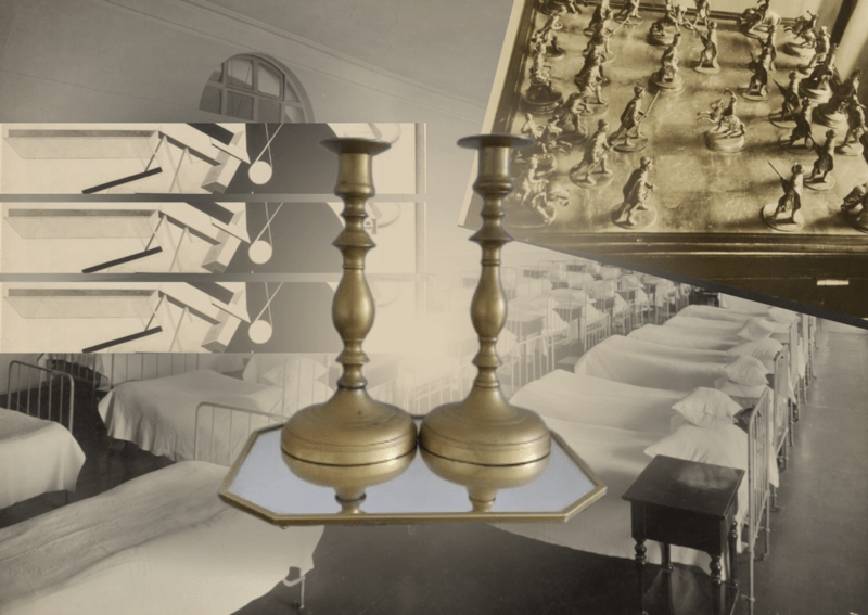 Collage of shabbat candles