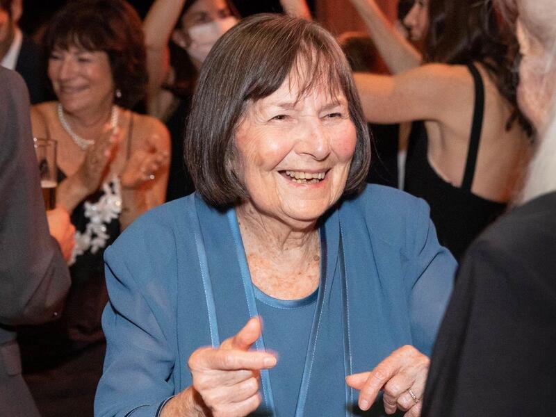 The author's great-grandmother dancing at bat mitzvah.