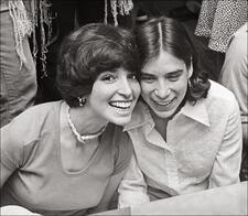 Arlene Agus and Leora Fishman at the baby naming of Sara Meirowitz
