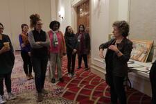 Barbara Rosenblit speaking to participants at Artful Disclosure Facilitators' Workshop