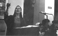Cantor Nancy Abramson at the Community Feminist Seder, March 1994