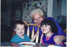 Elsie Frank with Her Grandchildren