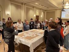 Photo of group at The Temple in Atlanta participating in Artful Disclosure workshop