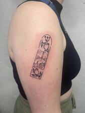 Sian Shine Tattoo of Mezuzah