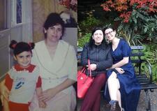Slavena Nissan and her mother, 1997 and 2019