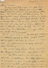 A Letter from Molly Picon to her Mother from Paris, August 23, Part 1 of 3