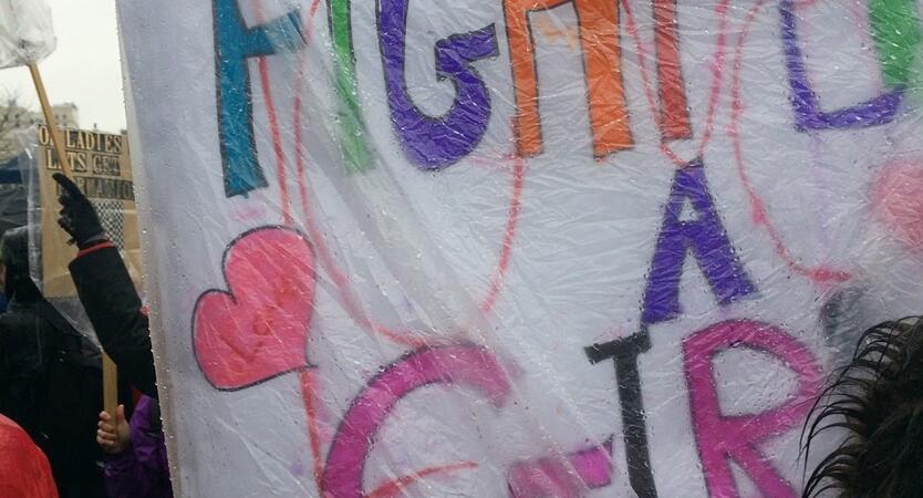 Fight Like A Girl Protest Sign