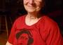 Emma Rous in Emma Goldman t-shirt