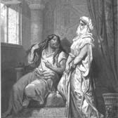 Samson sits before Delilah.