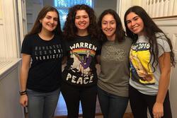 Rising Voices Fellows in their feminist t-shirts 