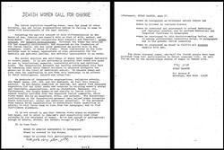 Ezrat Nashim’s “Jewish Women Call for Change,” March 14, 1972
