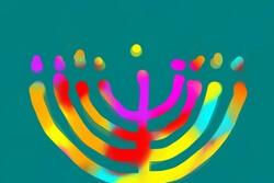 Rainbow Menorah