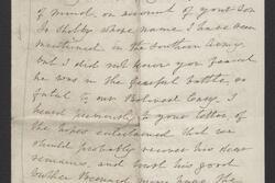 Rebecca Gratz Civil War Letter to Anna Maria Boswell Shelby Gratz—September 12, 1861. 