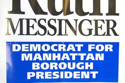 Ruth Messinger's Manhattan Borough President Campaign Poster, 1989