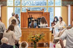 Naomi Granek Brown at the Bimah