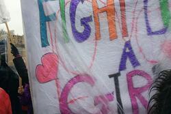 Fight Like A Girl Protest Sign