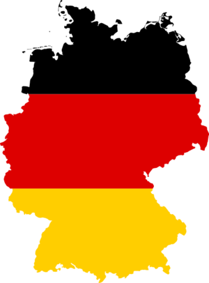 Flag Map of Germany