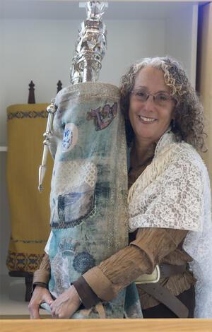 Elyse Goldstein with Torah