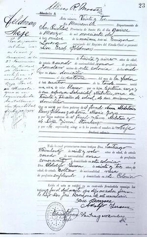 long historical form filled out in script