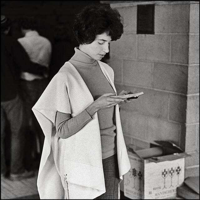 Arlene Agus Praying on Sukkot, 1976