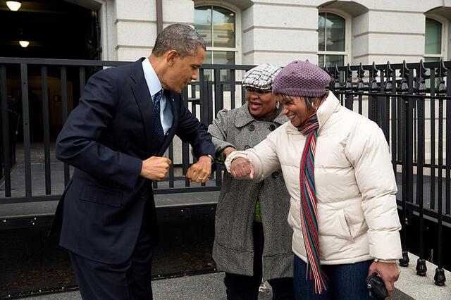 Barack Obama Bumps Elbows