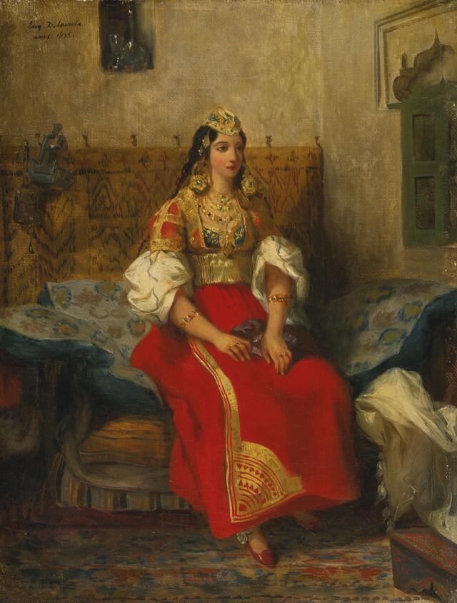 Jewish Tangier Apartment in a Suit by Eugène Delacroix, 1835