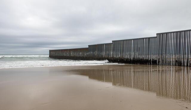 Mexico-US border wall at Tijuana, Mexico
