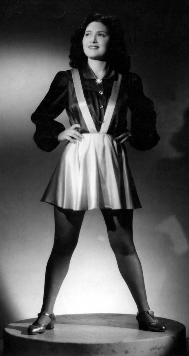 Denise Khaitman at dance school in Paris, circa 1940