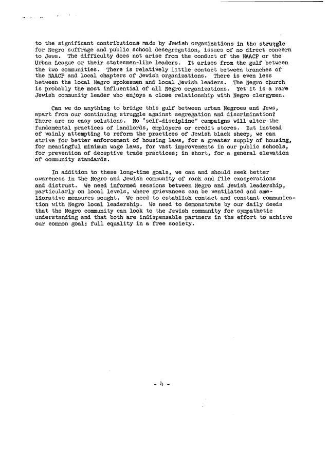 "Negro-Jewish Relation in the North," by Will Maslow, January 11, 1960, page 5 of 5