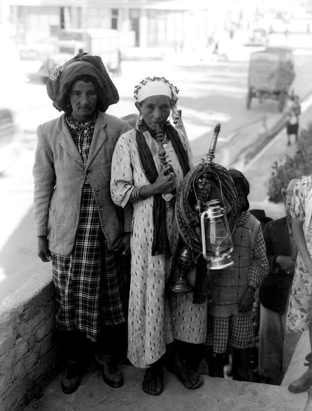 A Family of New Immigrants from Aden (Yemen) in Haifa, 1943.