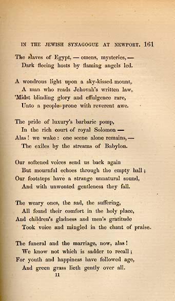 "In the Jewish Synagogue at Newport," by Emma Lazarus, page 2