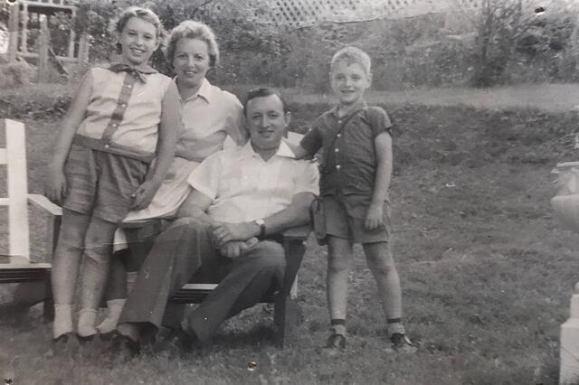 Jen Richler's grandparents, mother, and uncle, late 1950s