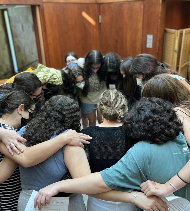 Group Hug at Mayyim Hayyim, RVF 22-23 August Retreat