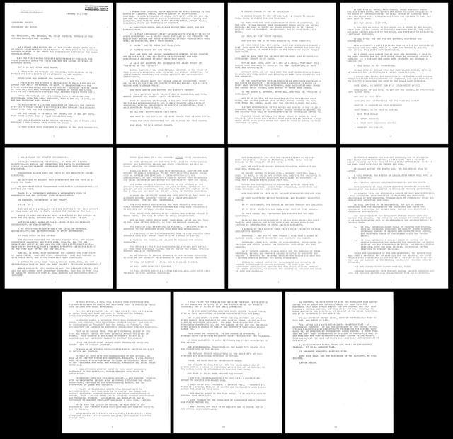 Madeleine Kunin Inauguration Speech, January 10, 1985