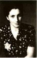 Margit Wolf with Jewish Star
