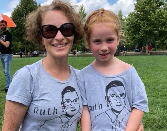 Cropped Image of Emily Raskin and her 5 year old daughter Hannah Roan Raskin