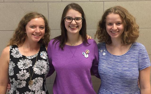 2016-2017 Rising Voices Fellow Sarah Biskowitz with her Sister and Friend