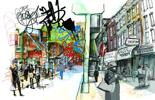 "Broadway Divide" by Elke Reva Sudin