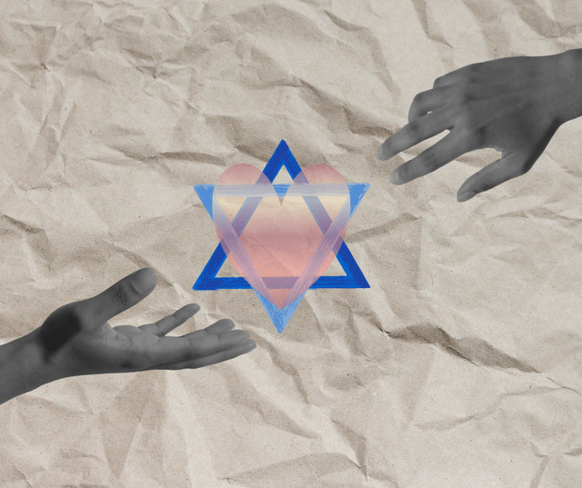 Collage of hands reaching 